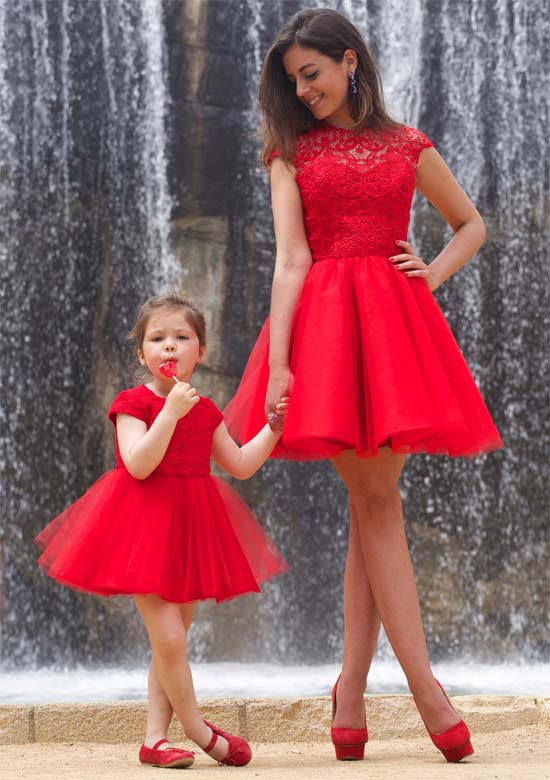 vestido mae e filha de princesa