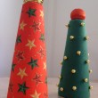 Customizando com rolo de barbante - árvore de natal