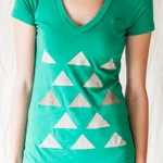 Como customizar camiseta com triângulos