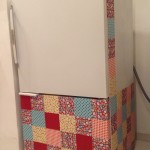 Customização de geladeira com tecido autocolante