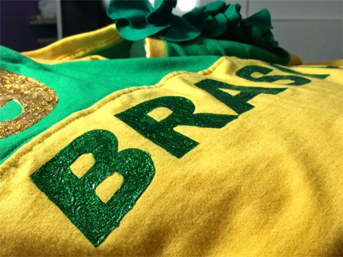 DIY Como customizar camiseta para Copa do Mundo Brasil