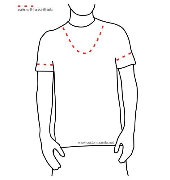 Customização camiseta masculinaComo customizar camiseta masculina - Customização camiseta masculina