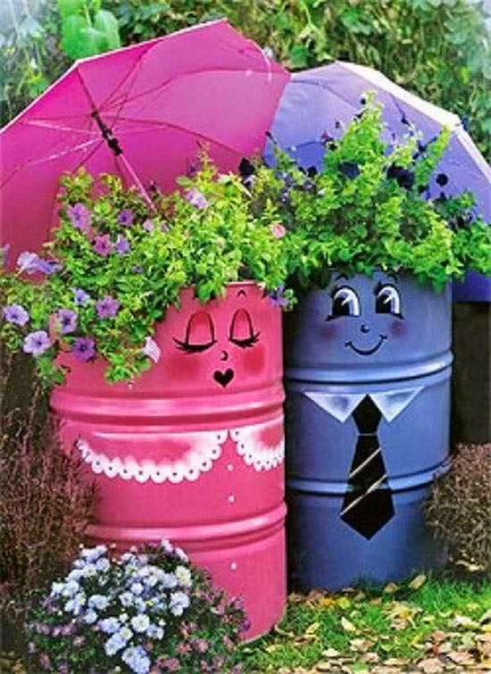 Crie vasos reciclados para o jardim