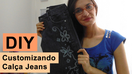 customizando calça jeans