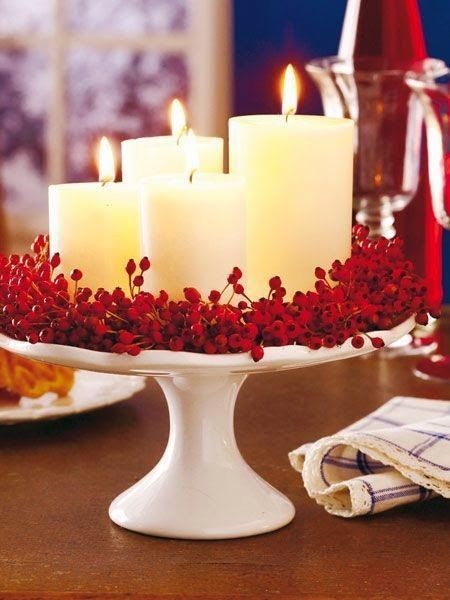 Ideias de decoração de natal com velas