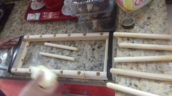 DIY escorredor de pratos de madeira