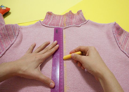 Como cortar blusa de tricô (lã) para transformar em casaquinho
