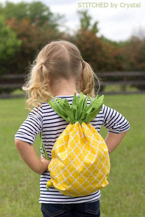Inspiração: abacaxi - mochila infantil