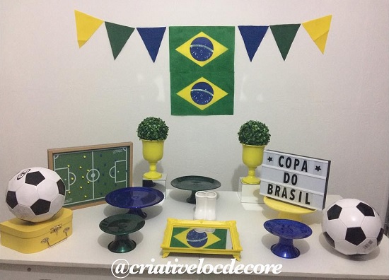 decorar a casa para a Copa do Mundo