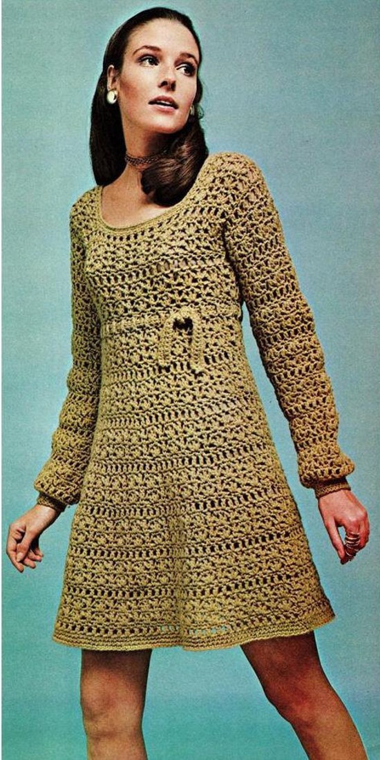Ideias de vestido de crochê para o outono/inverno