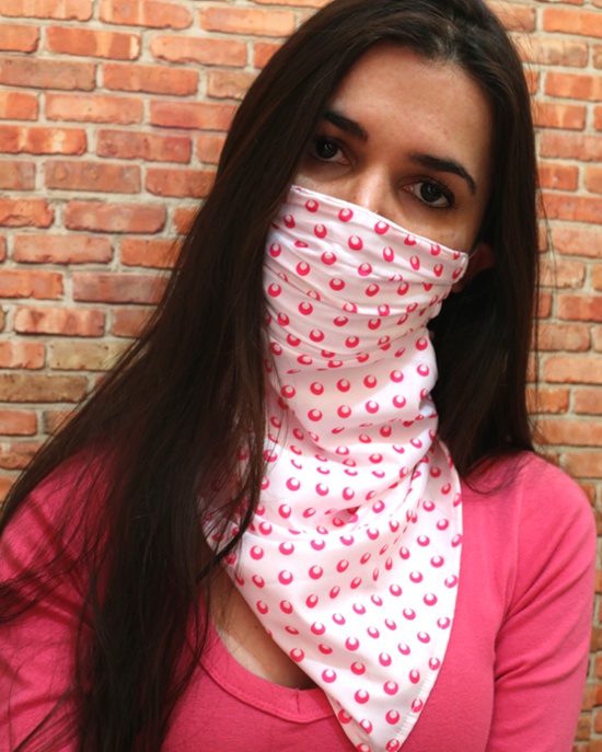 Máscara de lenço proteção contra o coronavírus