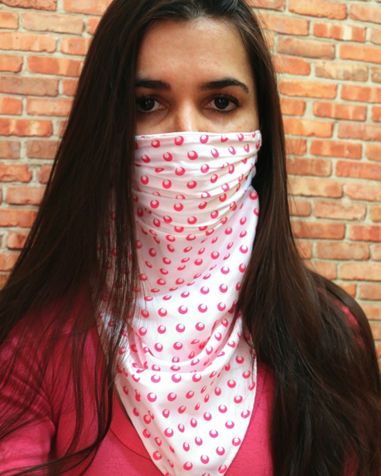Máscara de lenço proteção contra o coronavírus