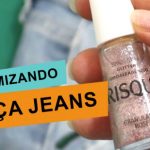 Customização de calça jeans fácil com termocolante e glitter